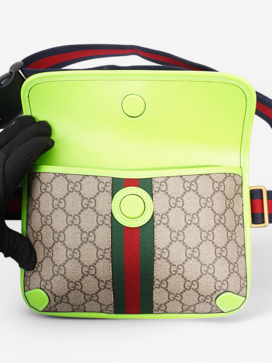 Gucci Ophidia Belt bag Beige  / Green / Red Coated Canvas Image 7