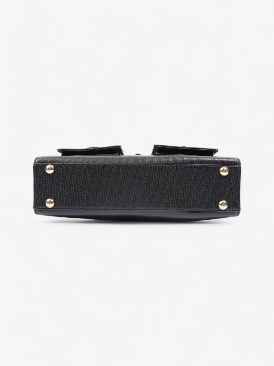 Saint Laurent Vintage Top Handle Black Grained Leather Image 6