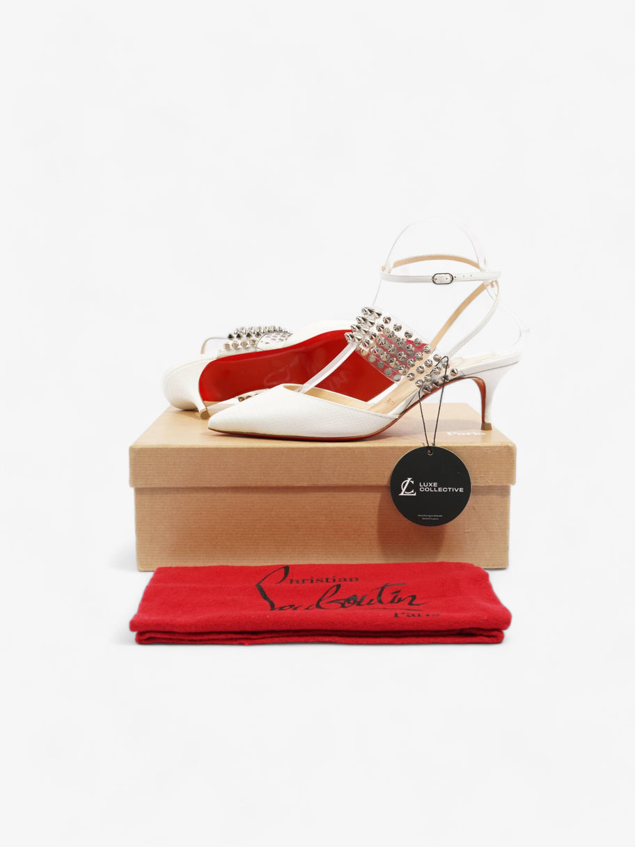 Christian Louboutin Levita 55 55 White / Silver Leather EU 37 UK 4 Image 9