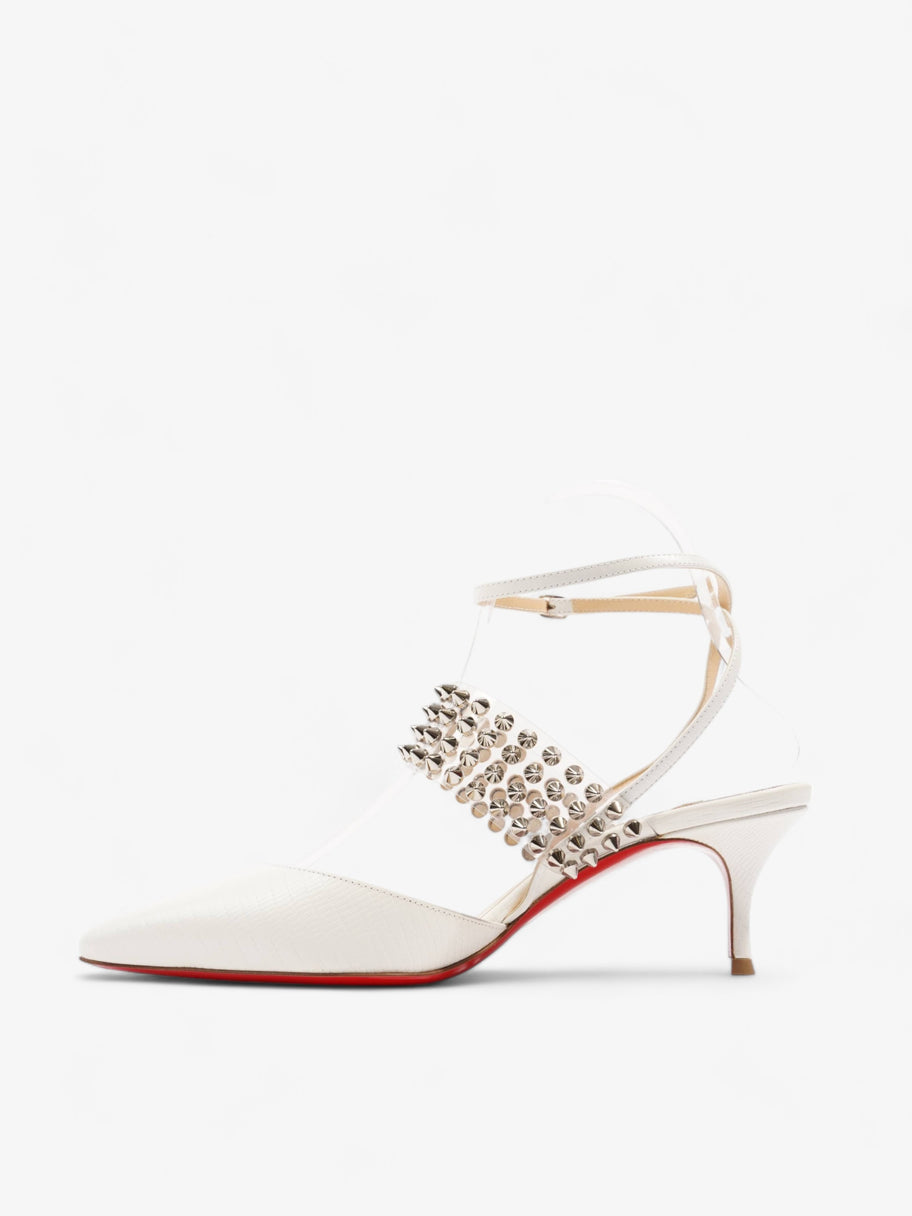 Christian Louboutin Levita 55 55 White / Silver Leather EU 37 UK 4 Image 3