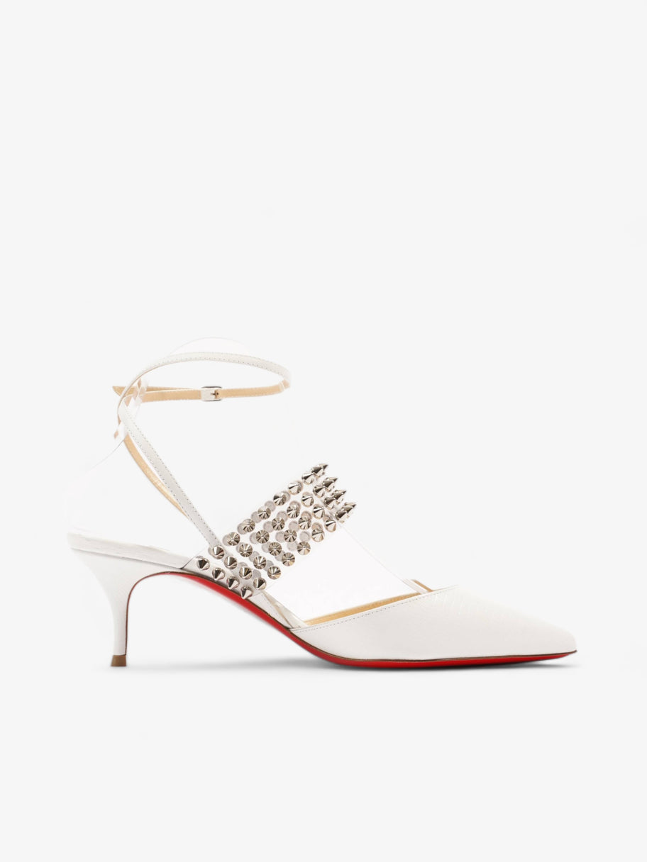 Christian Louboutin Levita 55 55 White / Silver Leather EU 37 UK 4 Image 4