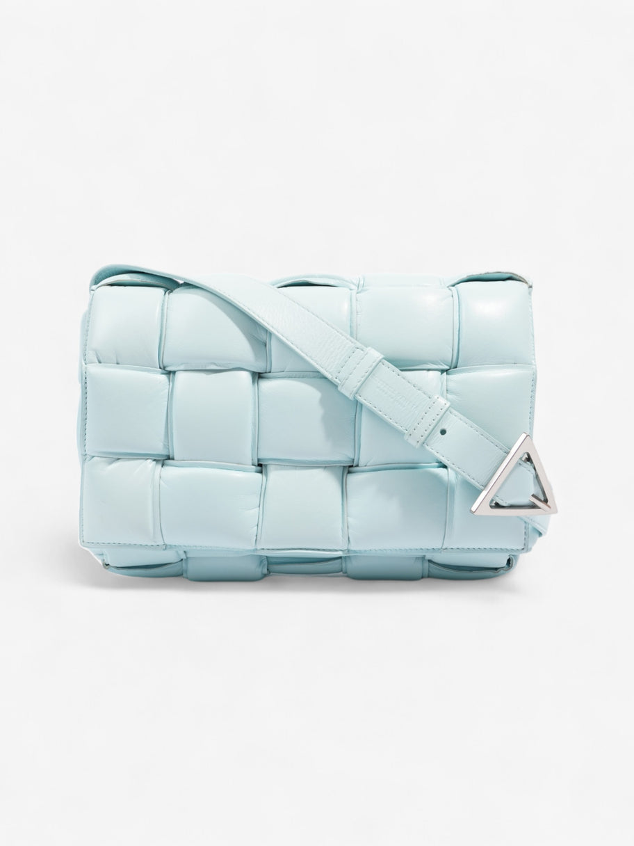 Bottega Veneta Padded Cassette Light Blue Intrecciato Leather Image 1