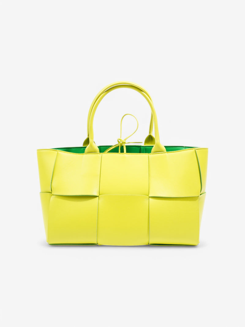  Bottega Veneta Acro Tote Lime Green Leather Small