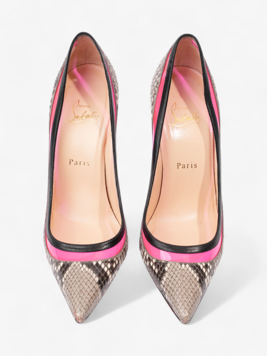 Christian Louboutin Paulina 100mm Python / Neon Pink / Black Python EU 39 UK 6 Image 8