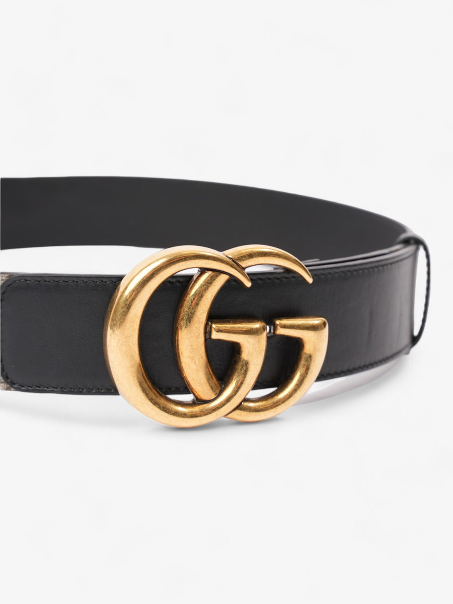 Gucci Double G Belt Beige And Ebony GG Supreme Coated Canvas 80cm 32