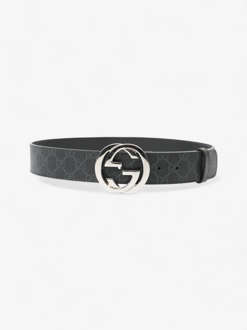  Gucci Interlocking G Belt Black GG Supreme Coated Canvas 85cm 34