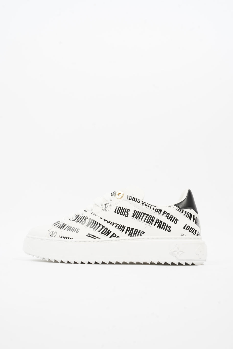 Time Out Sneaker White / Black Logo All Over Leather EU 38.5 UK 5.5 Image 5