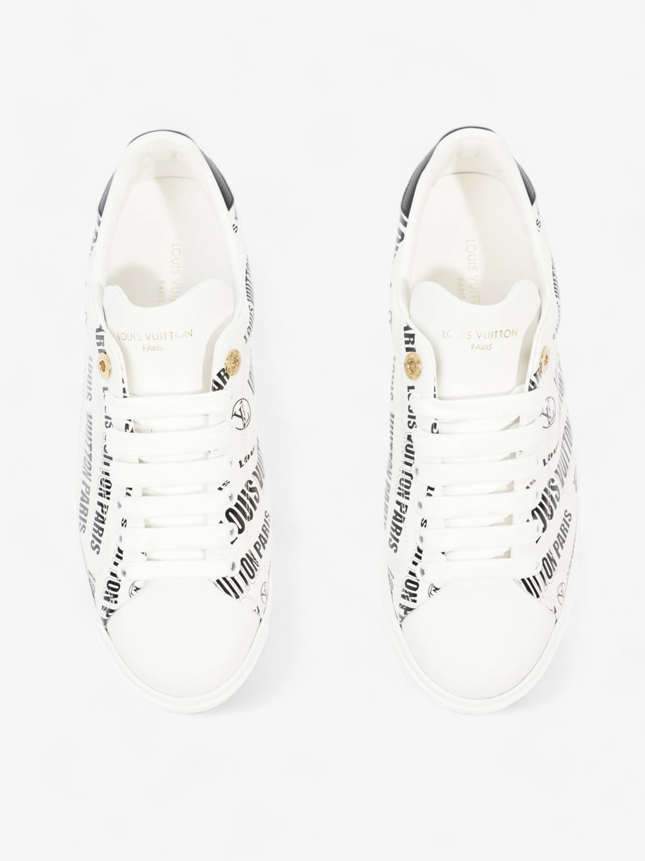 Time Out Sneaker White / Black Logo All Over Leather EU 38.5 UK 5.5 Image 8