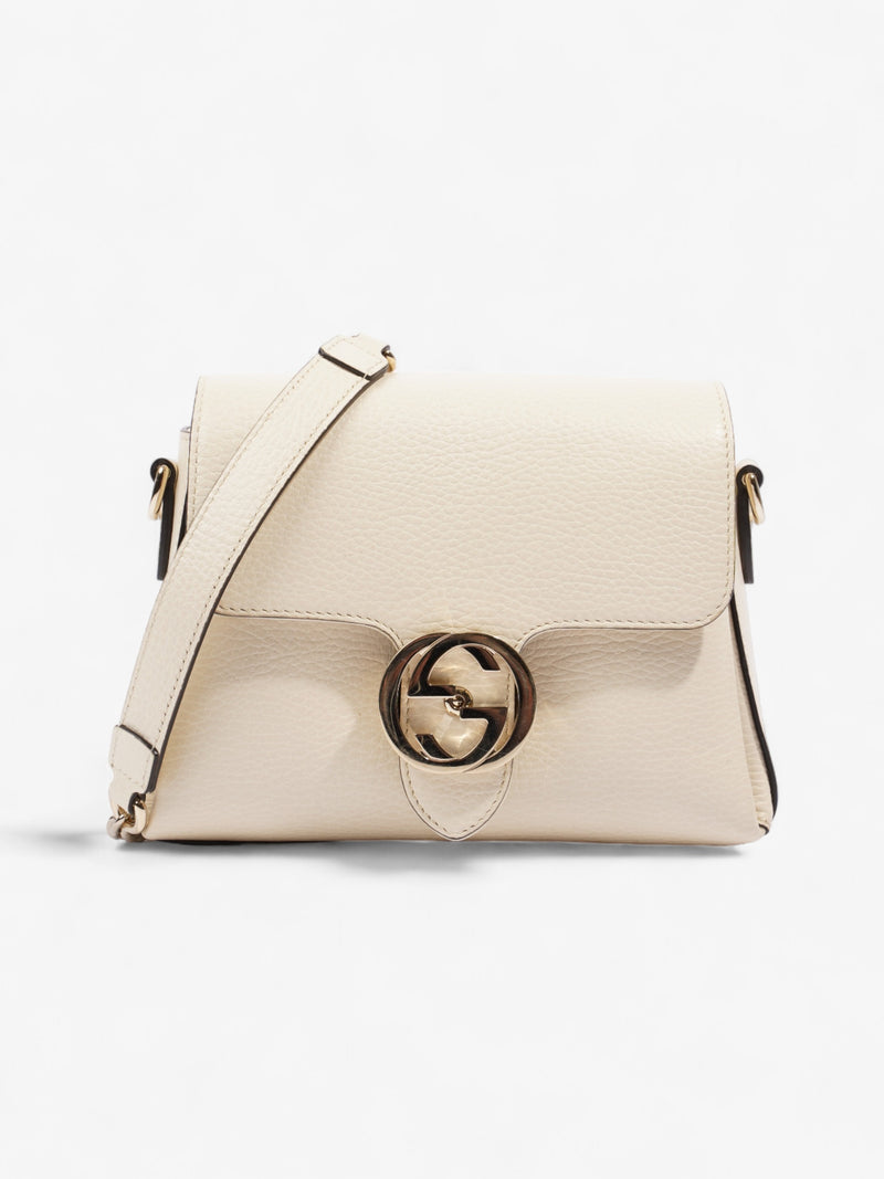  Gucci Interlocking G Dollar Bag White Leather