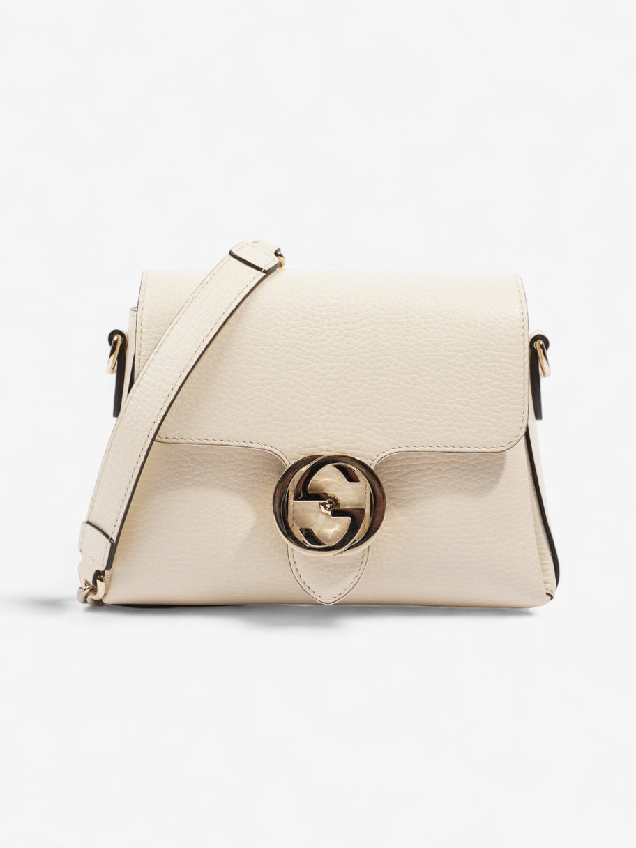 Gucci Interlocking G Dollar Bag White Leather Image 1