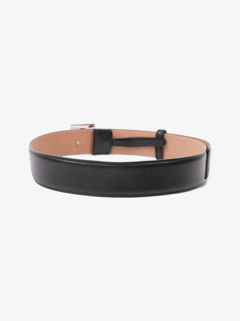 Burberry TB Belt Black / Silver Leather Small - 88cm Image 5