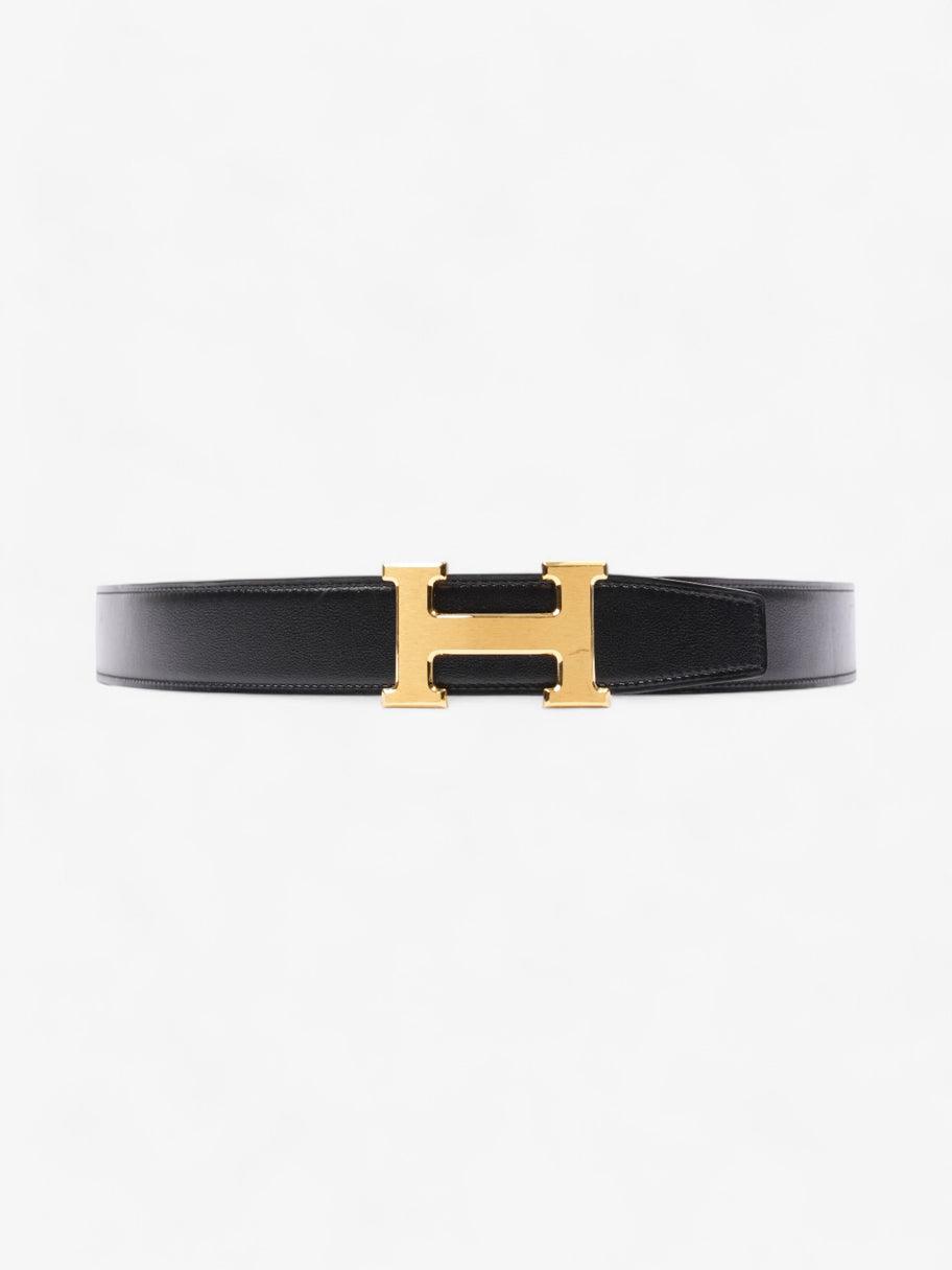 Hermes H Reversible Belt Black / Brown Leather 105cm 42