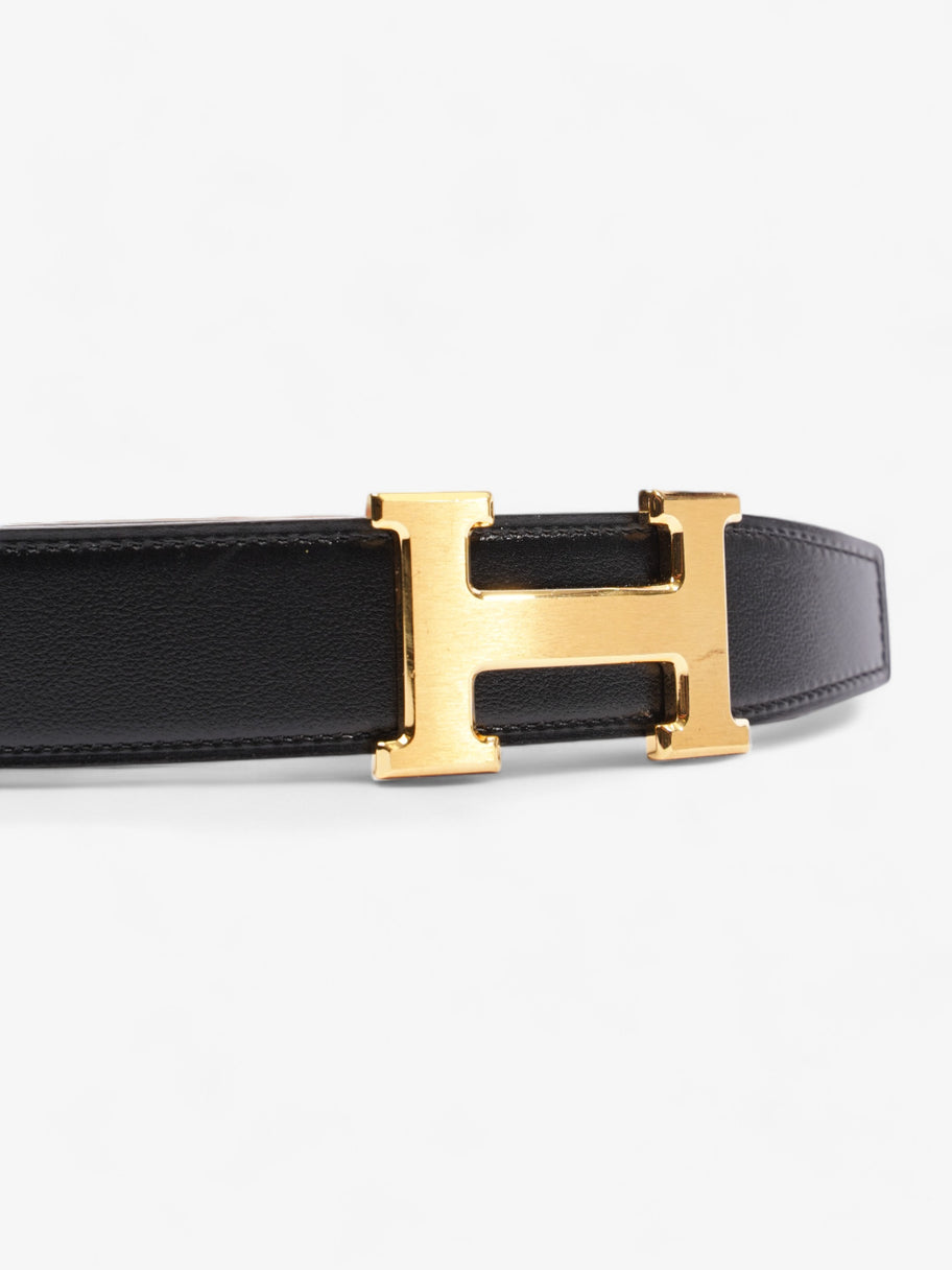 Hermes H Reversible Belt Black / Brown Leather 105cm 42