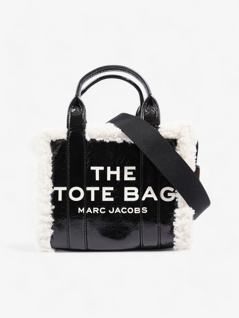 Marc Jacobs The Tote Bag Black / White Calfskin Leather Mini Image 1