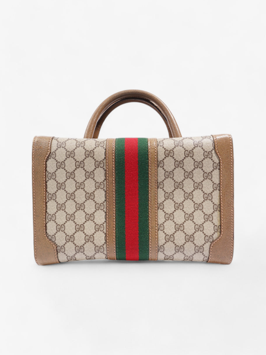 Gucci Hard Train Vanity Case GG Supreme / Brown / Green Coated Canvas Image 4