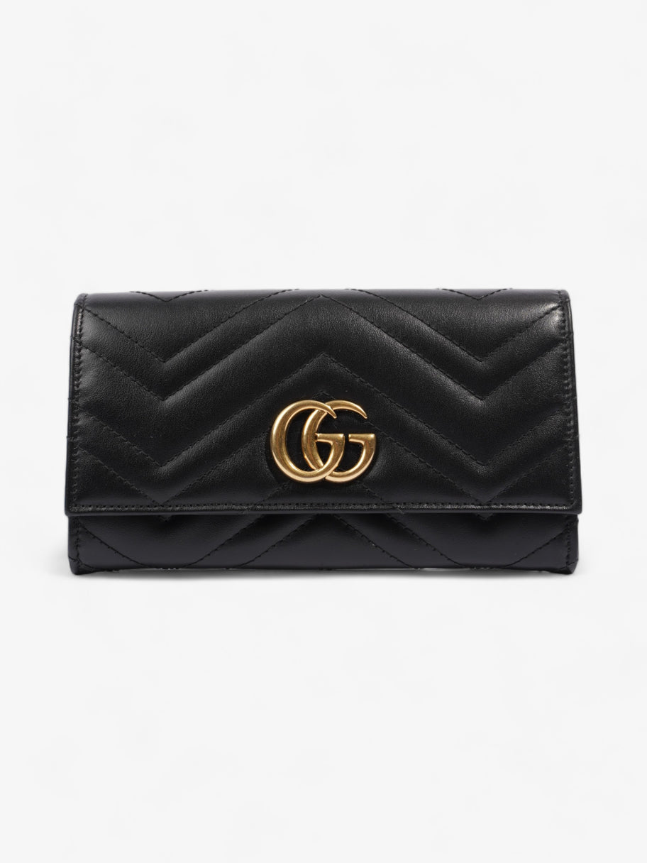 Gucci Gucci Marmont Continental Wallet Black Matelasse Leather Image 1