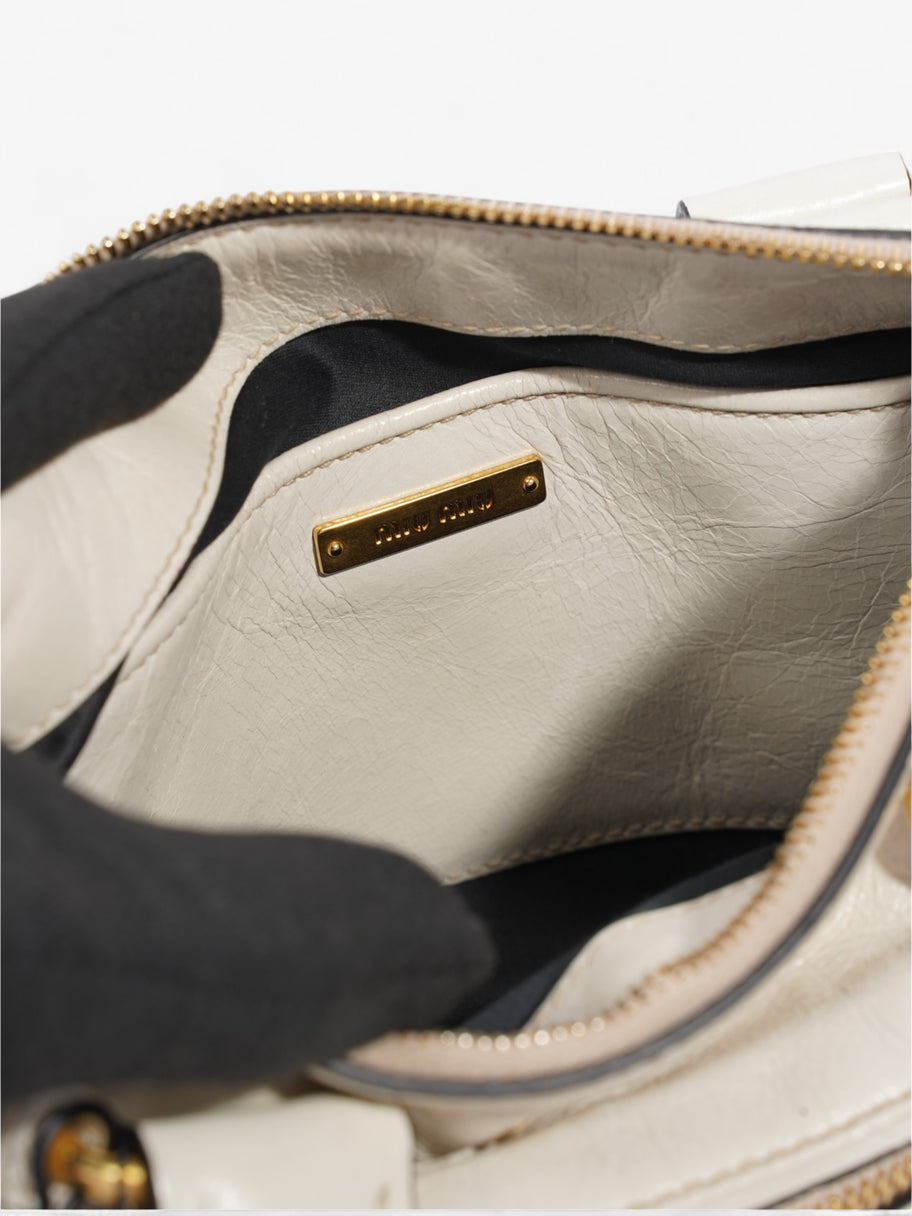 Miu Miu Bauletto Satchel Cream Leather Image 12