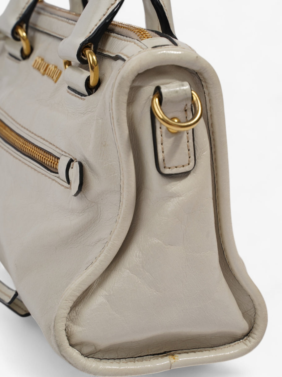 Miu Miu Bauletto Satchel Cream Leather Image 5