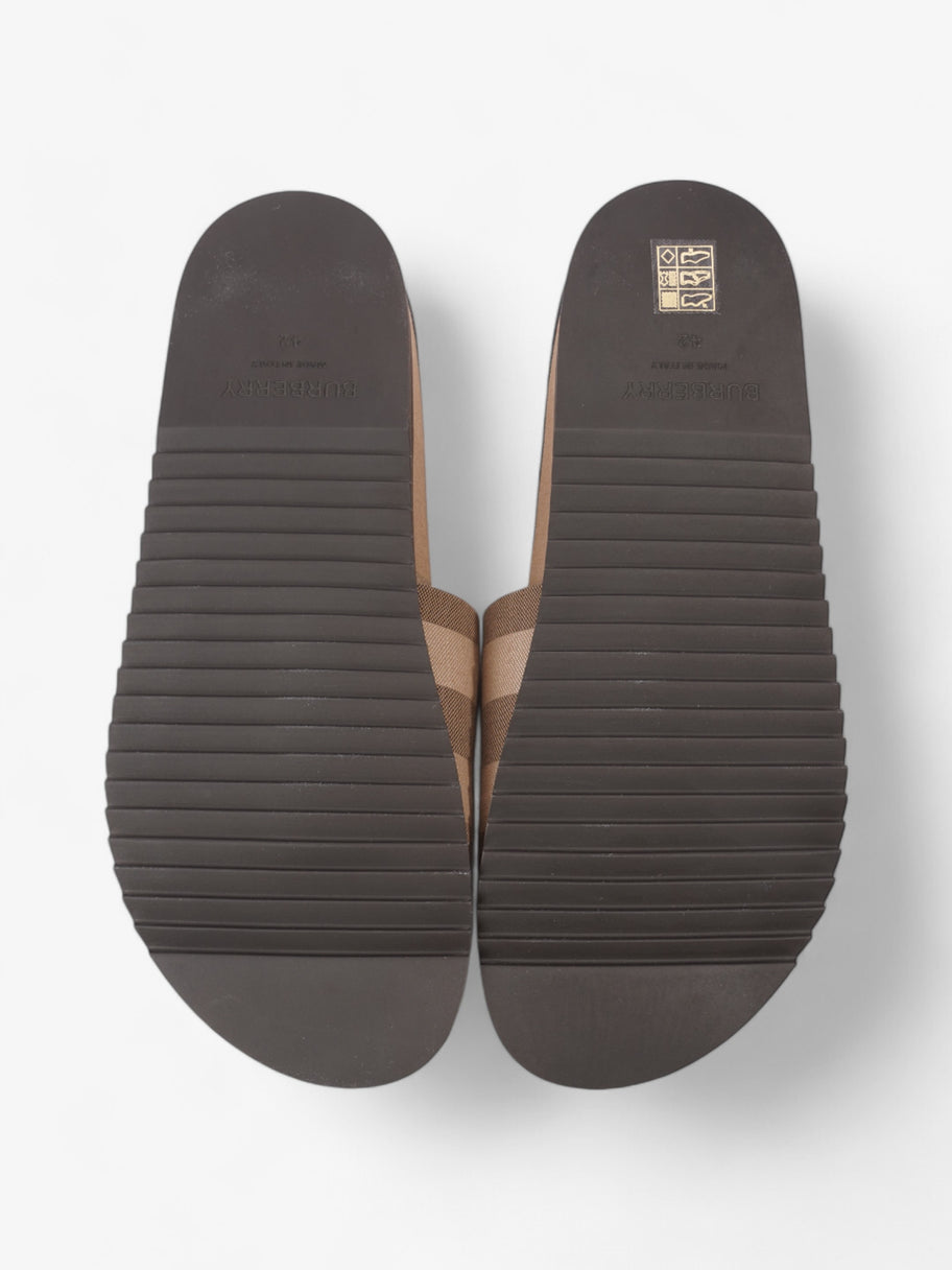 Burberry Check Slide Dark Birch Brown Cotton EU 42 UK 9 Image 7