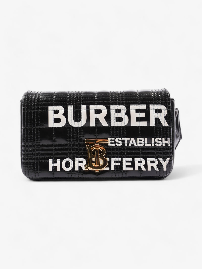  Burberry Horseferry Print Lola Bum Bag Black Leather