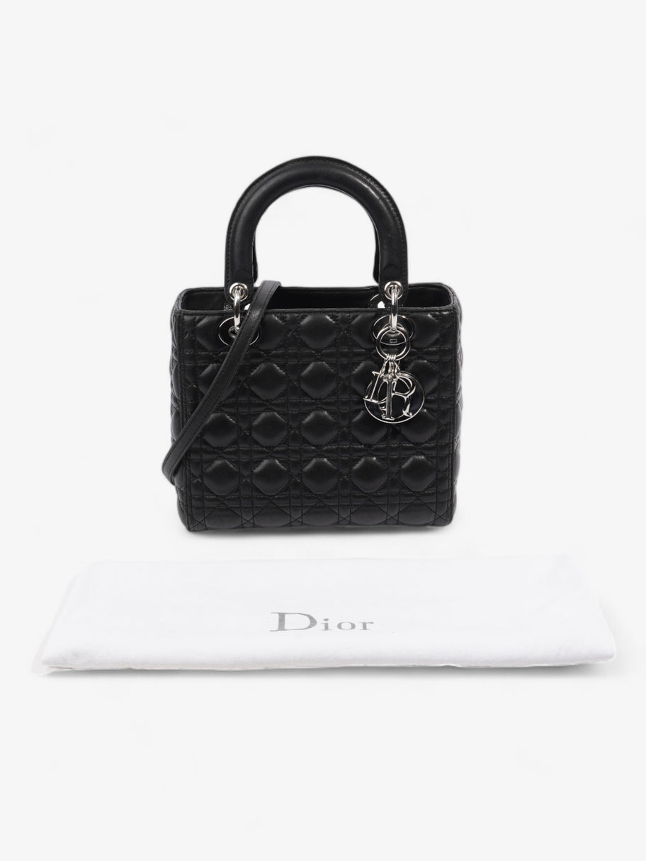 Christian Dior Lady Dior Black Leather Medium Image 8