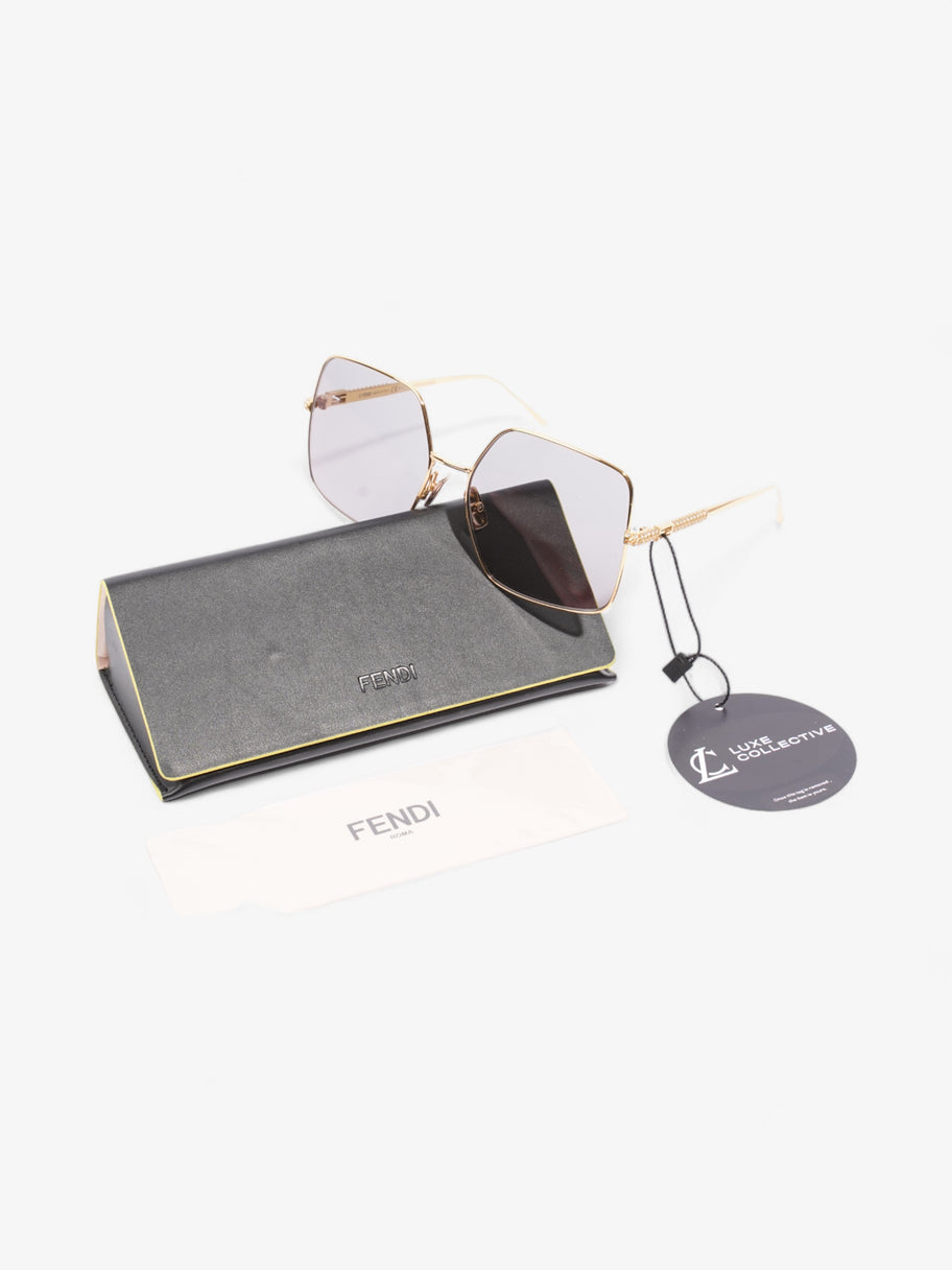 Fendi FF Sunglasses Gold Acetate 145mm Image 6