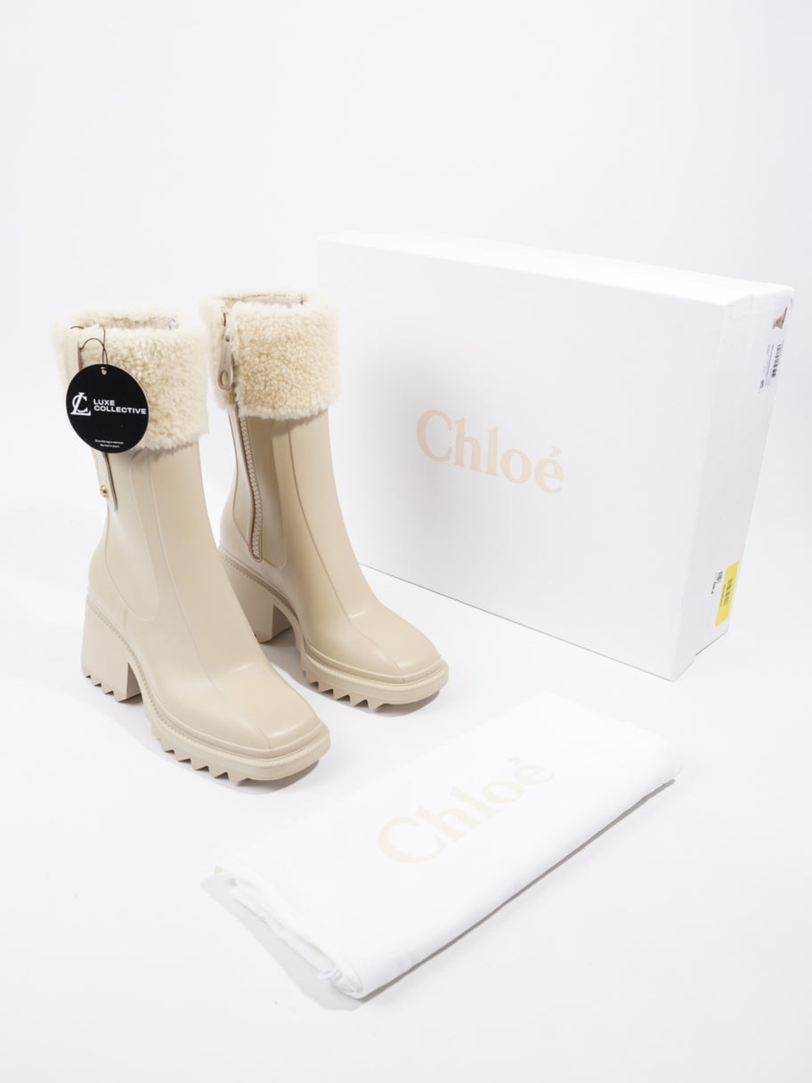 Chloe Betty Rainboots Beige Rubber EU 38 UK 5 Image 9