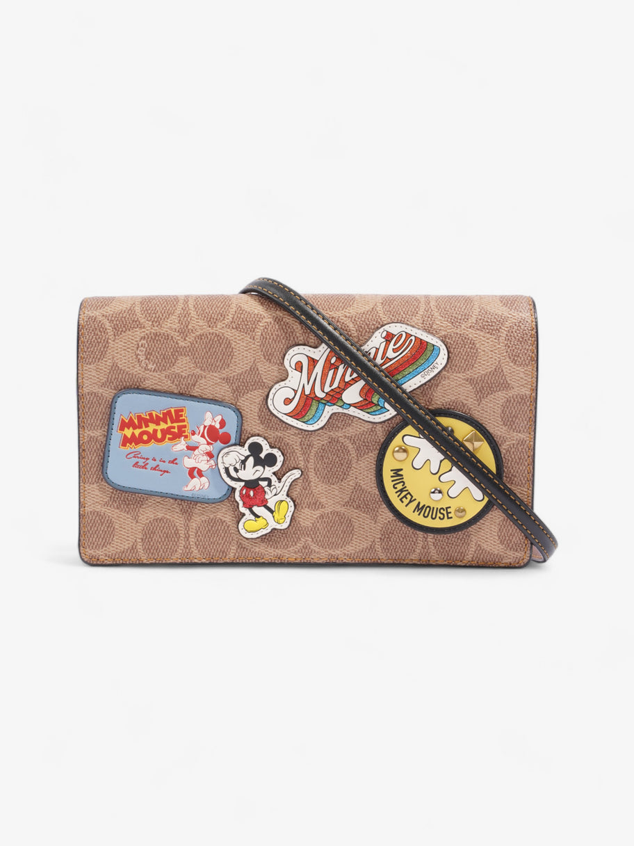 Coach Mickey Mouse Patch Hayden Foldover Brown / Multicoloured Coated Canvas Image 1