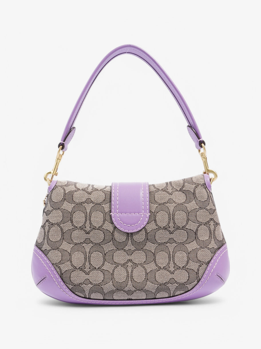 Coach Soho Flap Bag Beige / Lilac Canvas Image 4