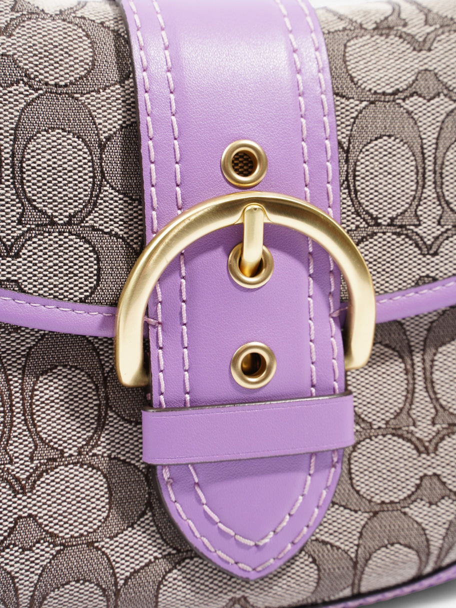 Coach Soho Flap Bag Beige / Lilac Canvas Image 8