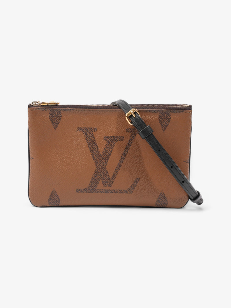  Louis Vuitton Double Zip Pochette Monogram / Reverse Monogram Coated Canvas