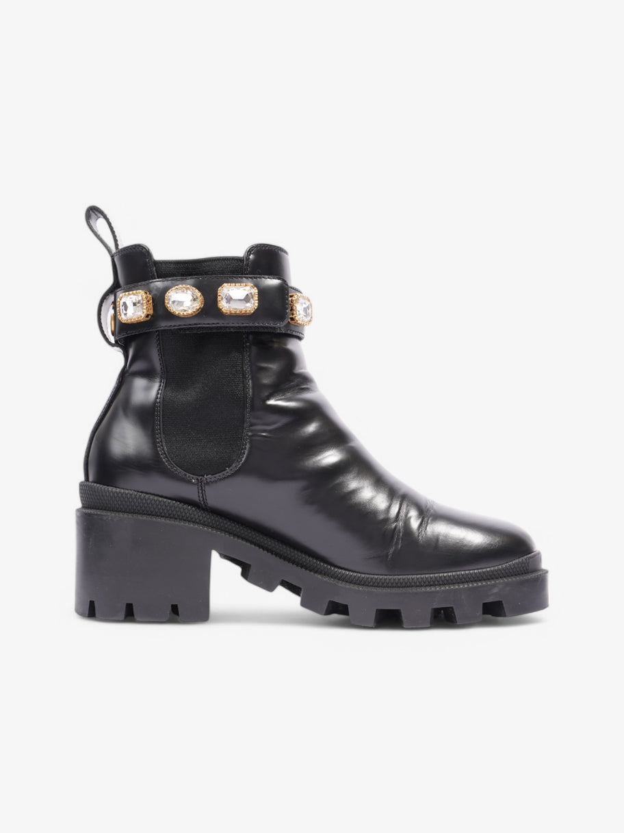 Gucci GG Ankle Boots 55 Black Leather EU 37.5 UK 4.5 Image 4