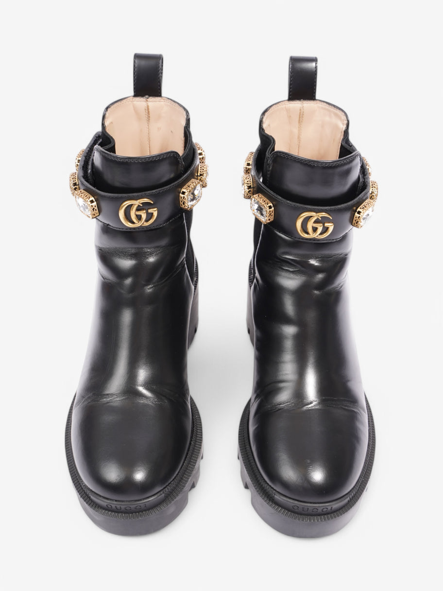 Gucci GG Ankle Boots 55 Black Leather EU 37.5 UK 4.5 Image 8