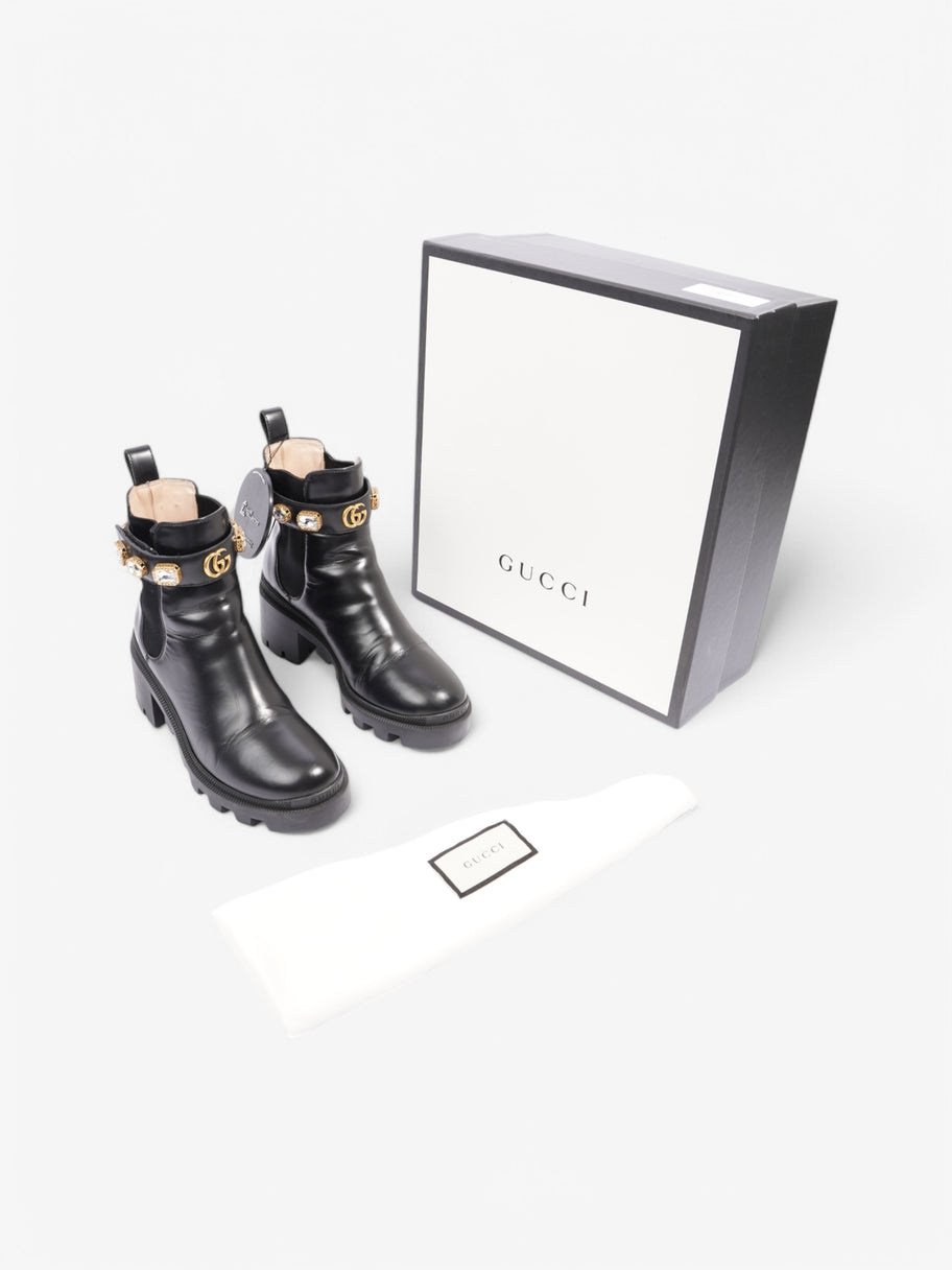 Gucci GG Ankle Boots 55 Black Leather EU 37.5 UK 4.5 Image 9