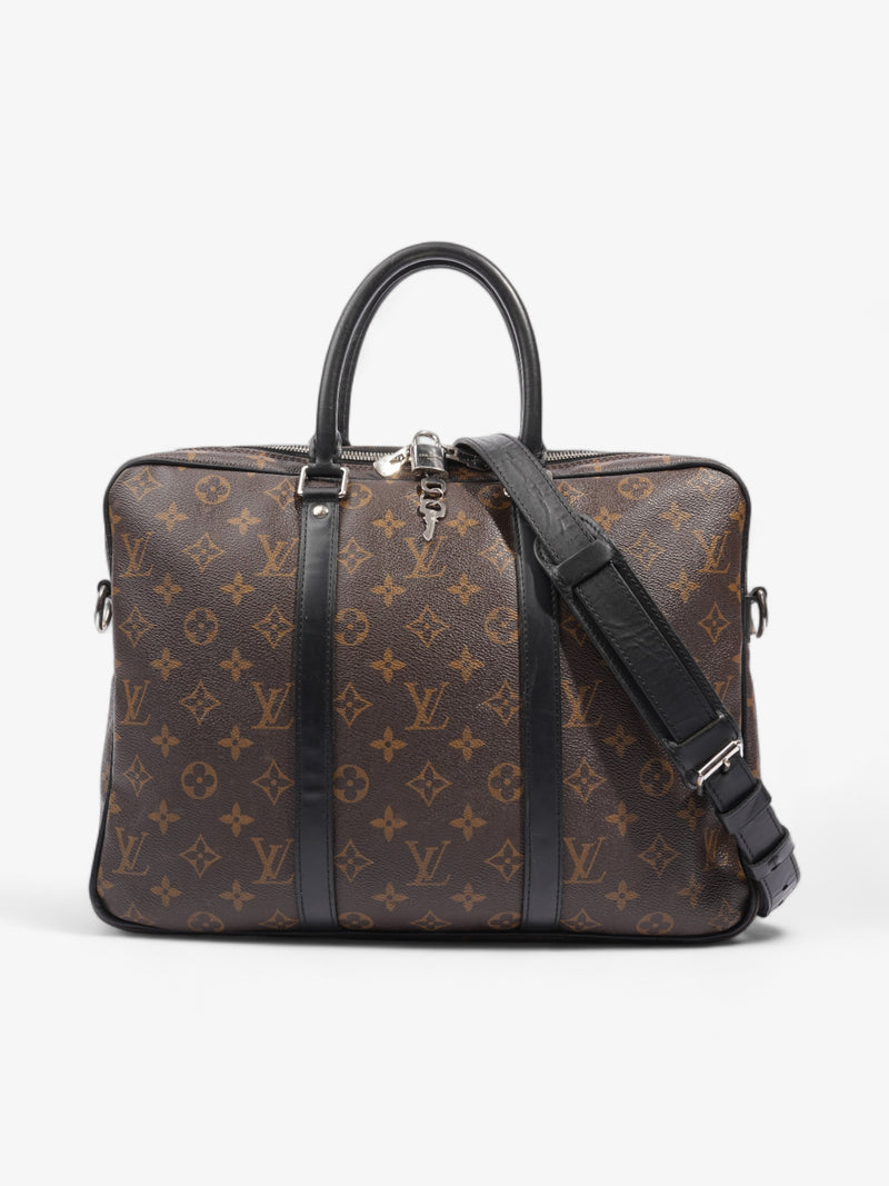  Louis Vuitton Porte-Documents Voyage Monogram / Black Coated Canvas PM