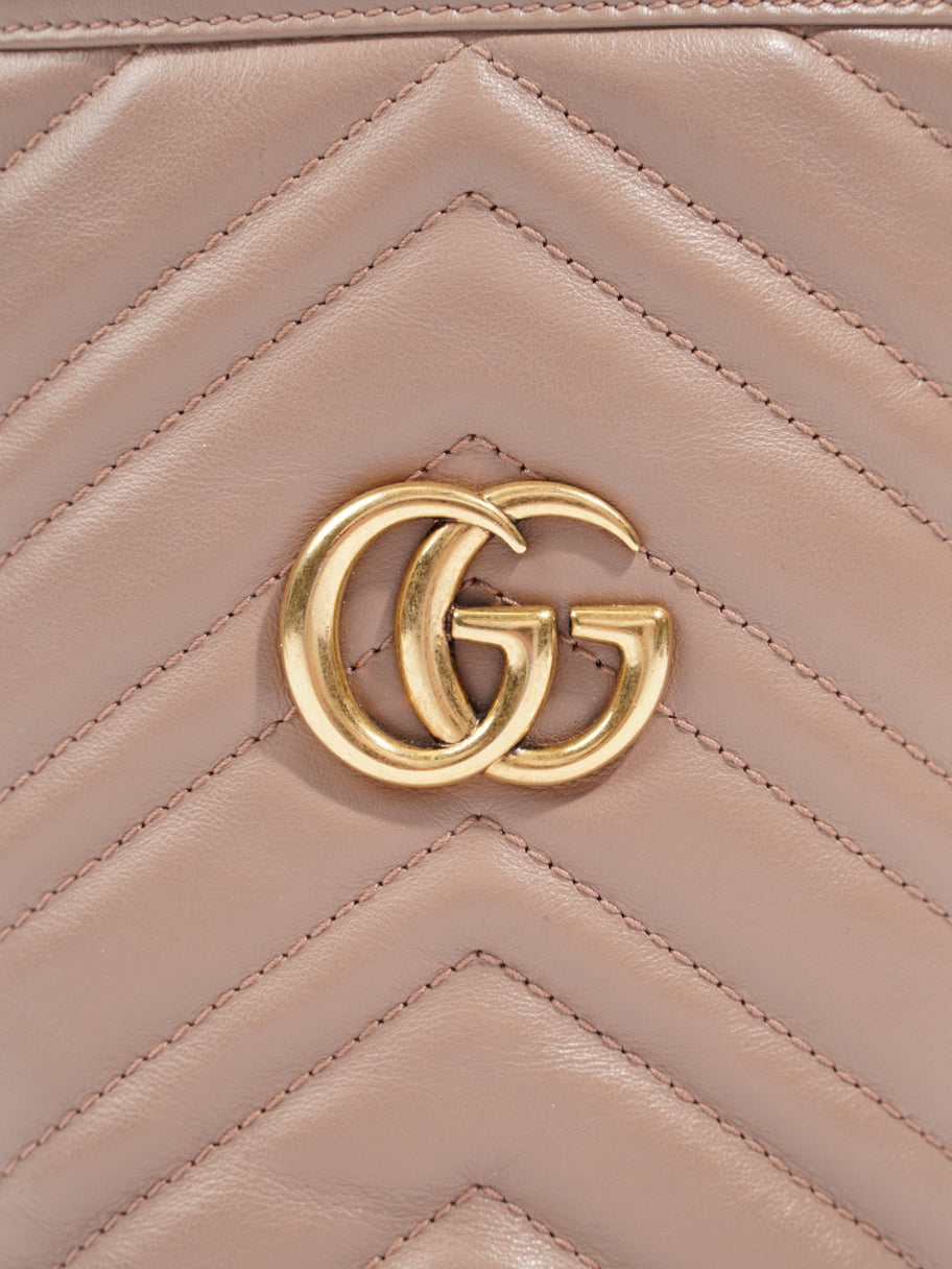 Gucci GG Marmont Bucket Bag Dusty Pink Matelasse Leather Mini Image 7