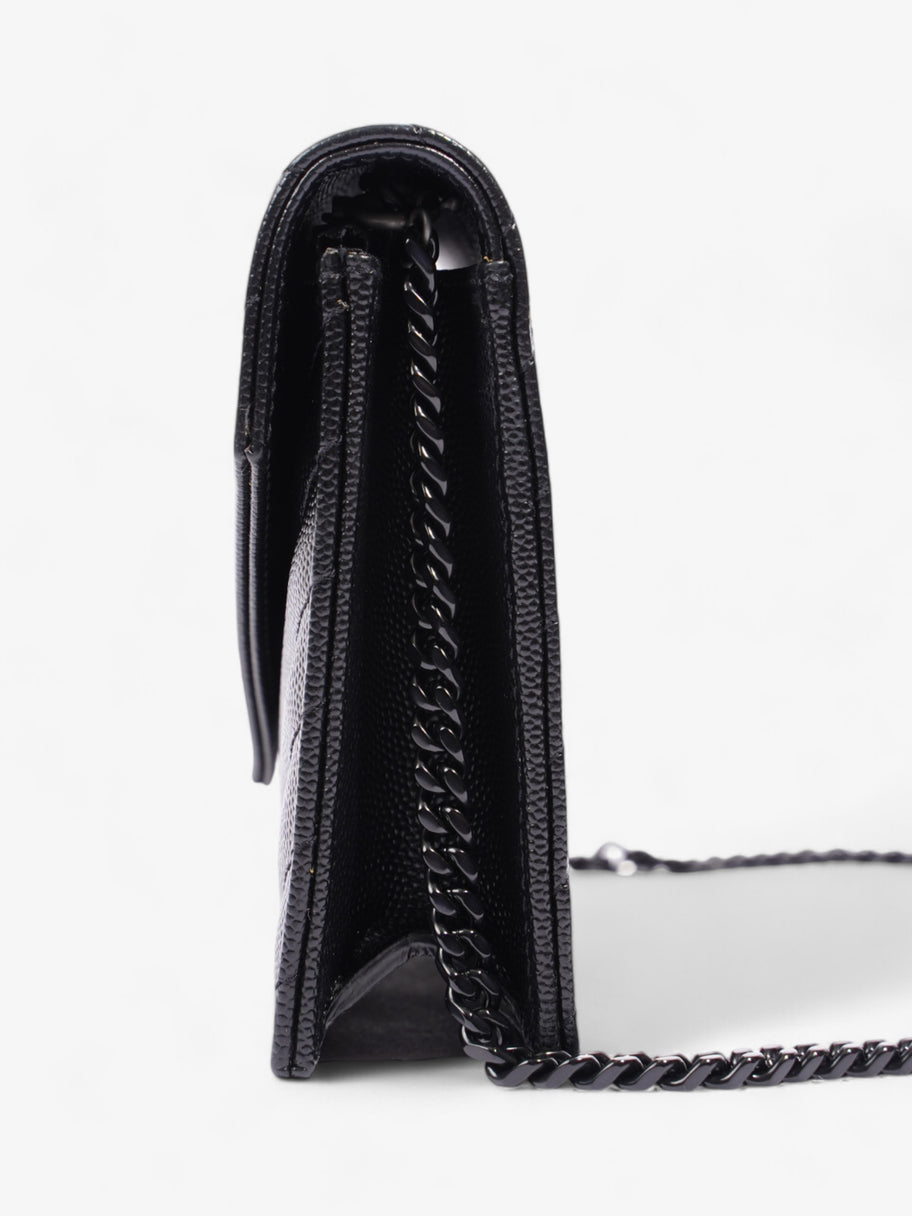 Saint Laurent Cassandre Envelope Chain Wallet Black Matelasse Leather Image 4