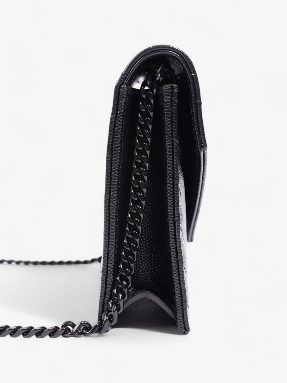 Saint Laurent Cassandre Envelope Chain Wallet Black Matelasse Leather Image 6