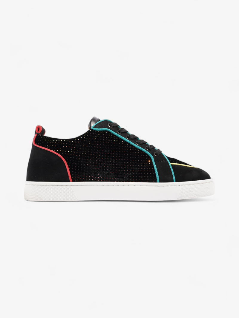  Christian Louboutin Rantulow Orlato Flat  Black / Multicoloured Velvet EU 42 UK 8