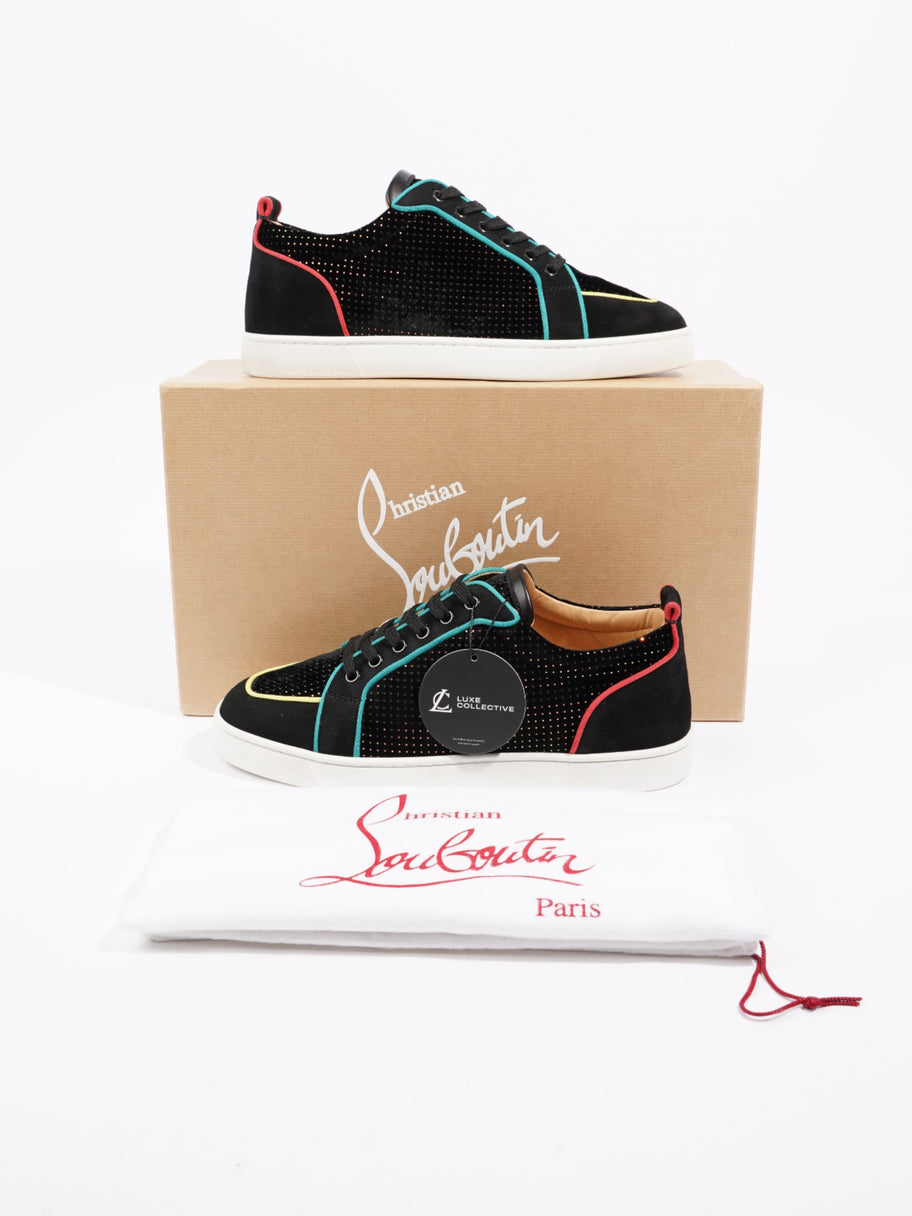 Christian Louboutin Rantulow Orlato Flat  Black / Multicoloured Velvet EU 42 UK 8 Image 10