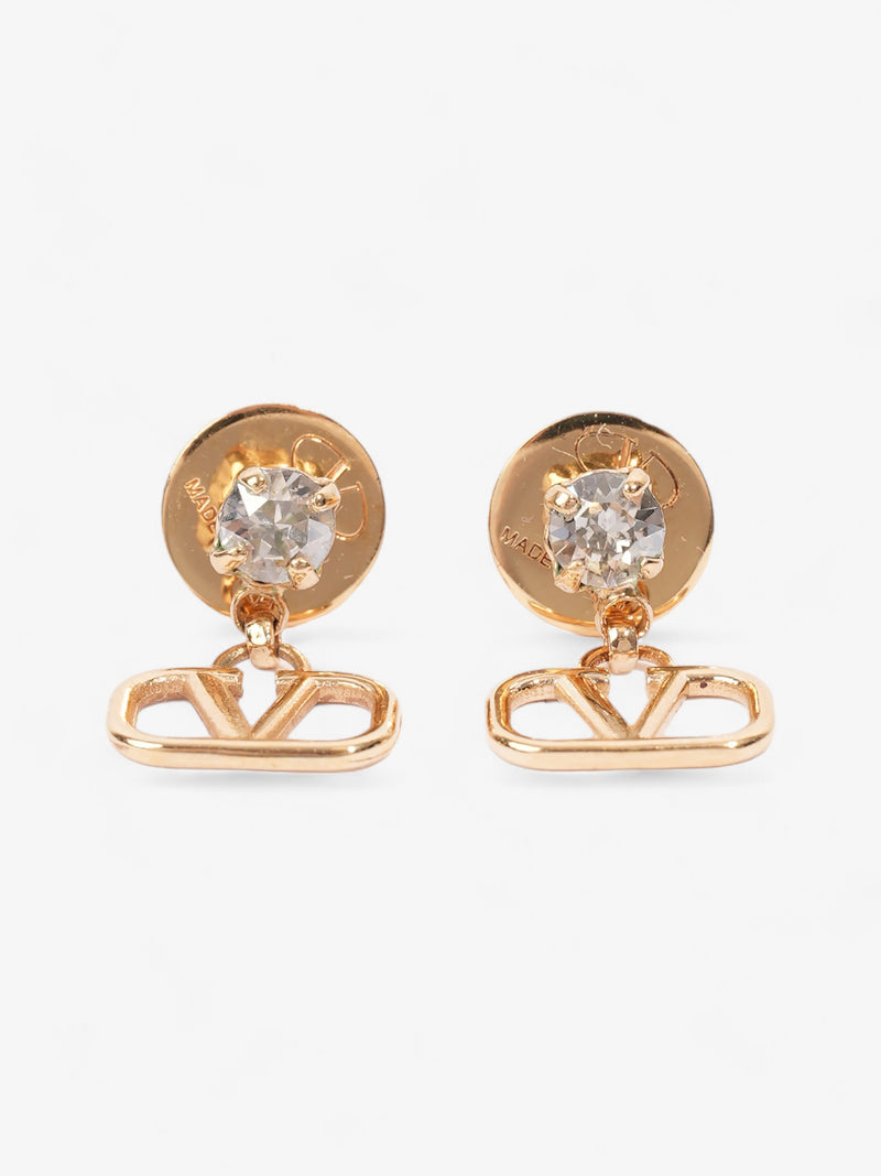  Valentino VLogo Signature Earrings Gold Base Metal