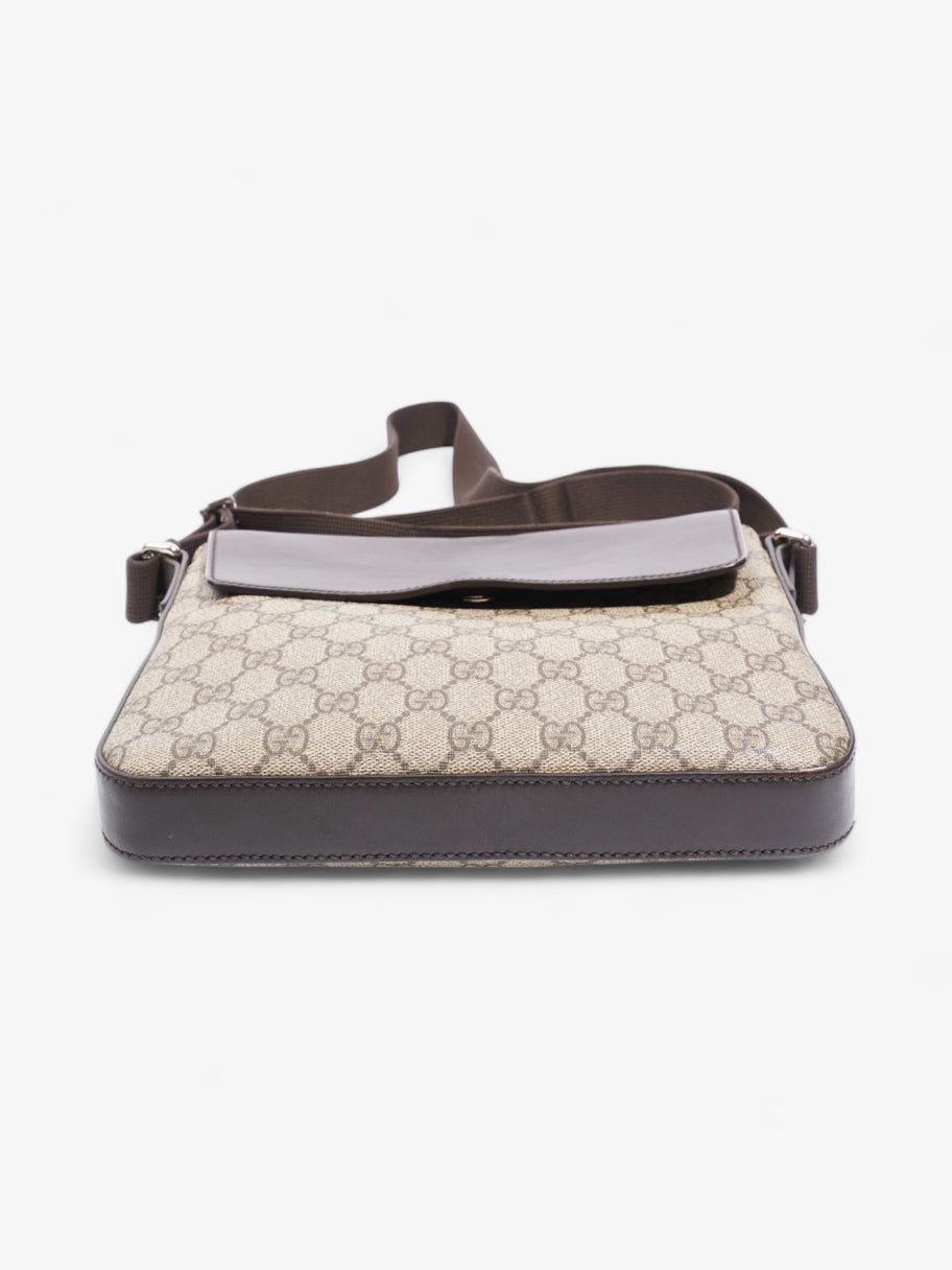 Gucci Classic Flap  Beige And Ebony GG Supreme / Brown Coated Canvas Image 6