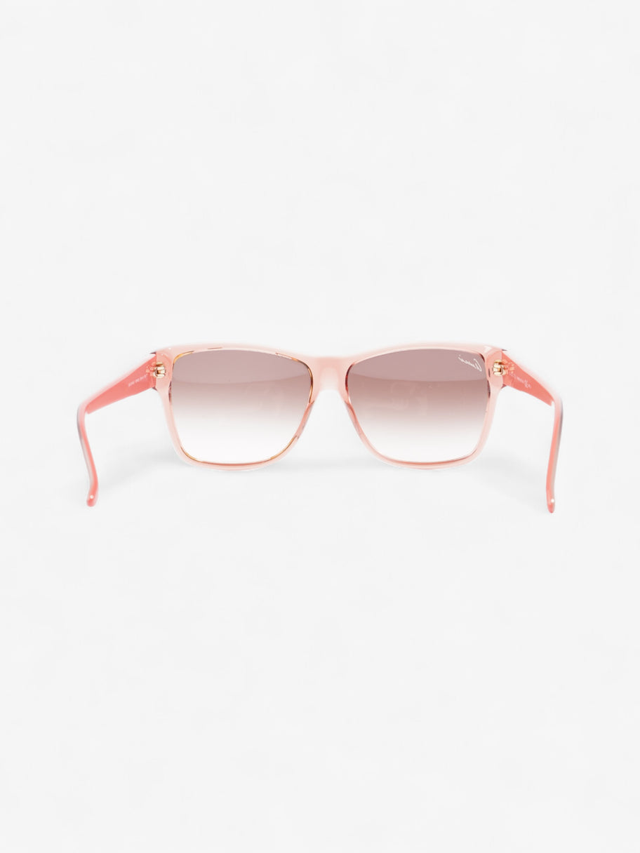 Gucci Clear Frame Sunglasses Coral / Beige Acetate 135mm Image 3