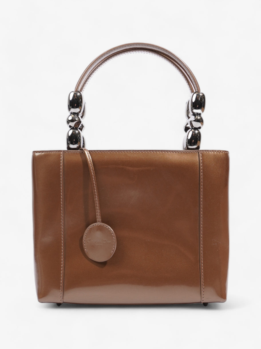 Christian Dior Malice Tote Brown Patent Leather Image 1