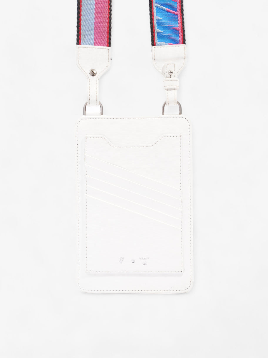 Off White Diag-Stripe Phone Wallet White / Black Leather Image 4