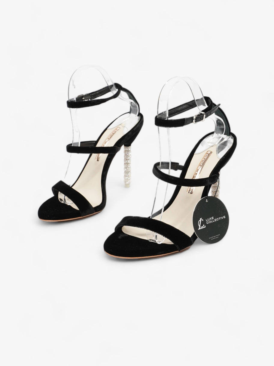 Strap Heel 120 Black / Silver Velvet EU 39 UK 6 Image 9