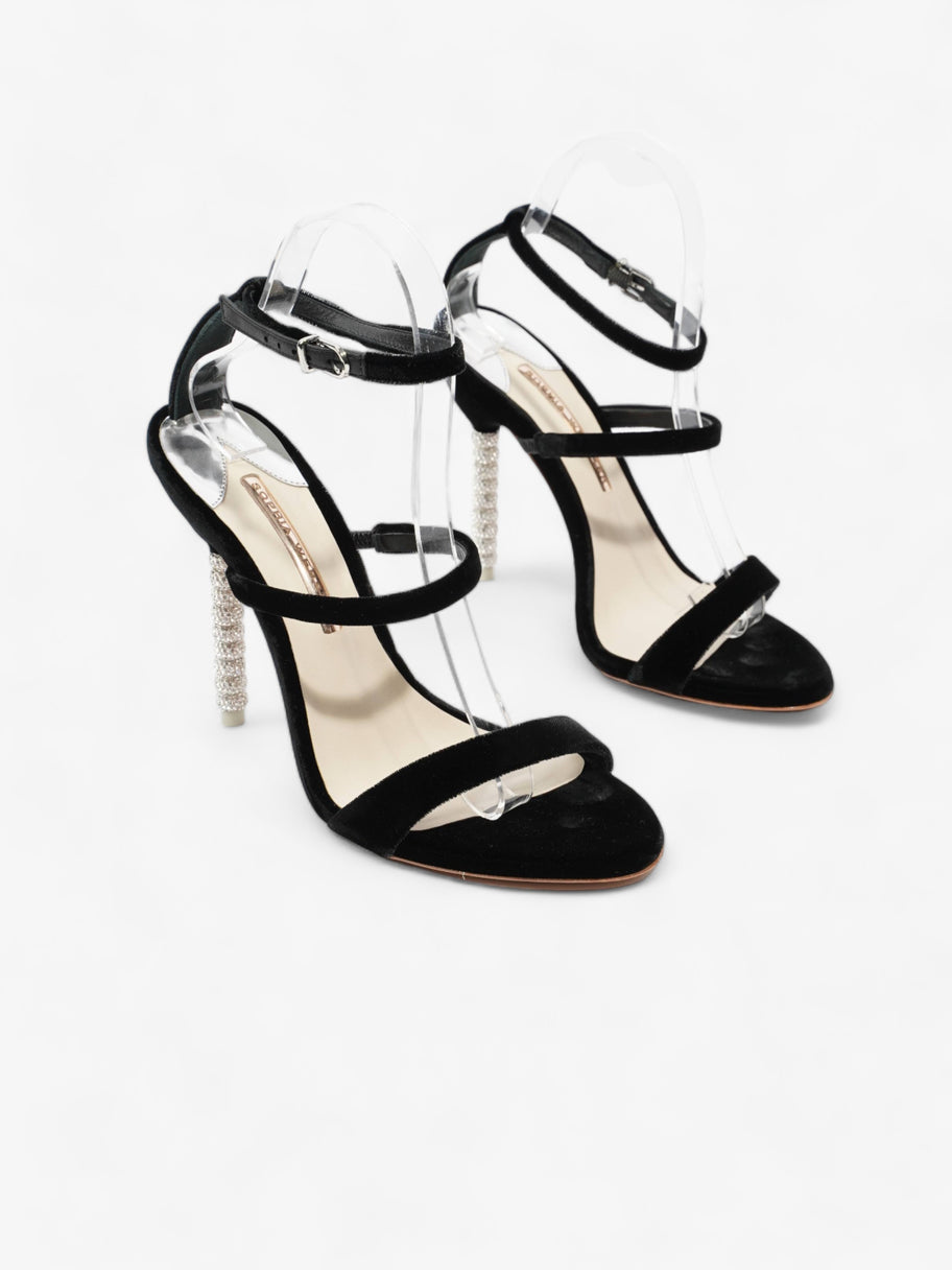 Strap Heel 120 Black / Silver Velvet EU 39 UK 6 Image 2