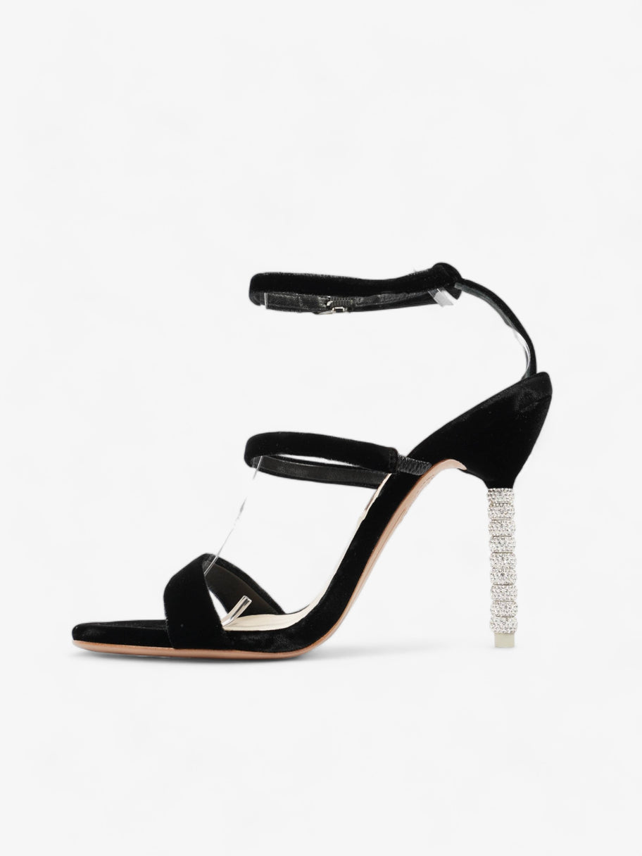 Strap Heel 120 Black / Silver Velvet EU 39 UK 6 Image 3