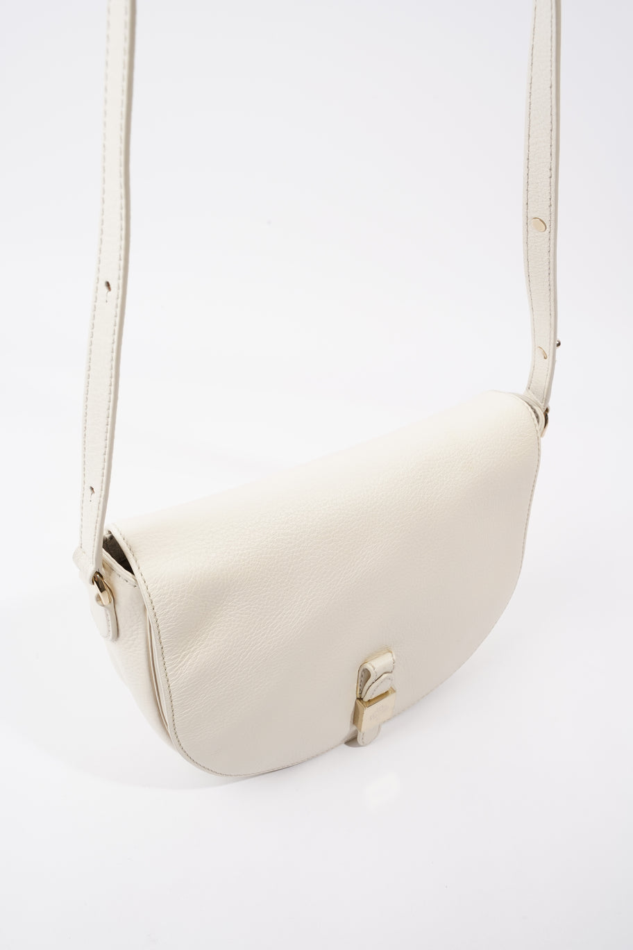 Tessie Satchel White Leather Image 7