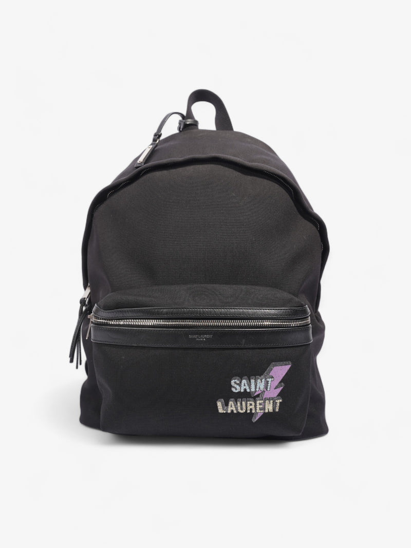  Saint Laurent Vintage Print City Black Canvas